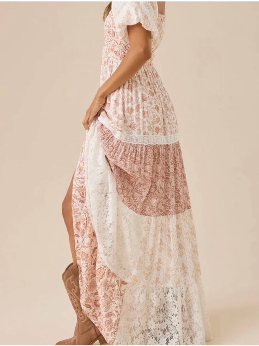 Altar’d State Boho Floral Cherish Maxi Dress size Medium